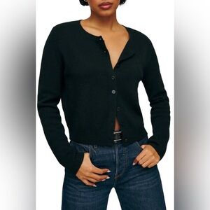 Reformation Clara cashmere crew cardigan
